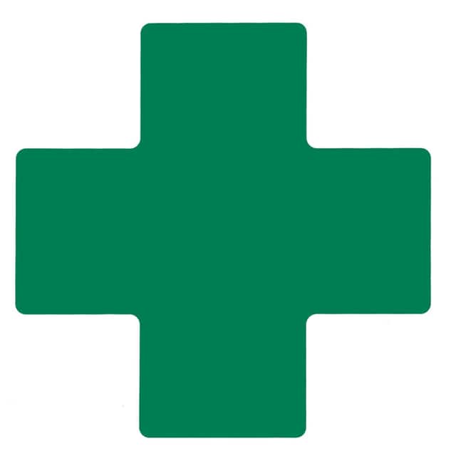 104479 4" X 10"B514 GREEN FLOOR CROSSES