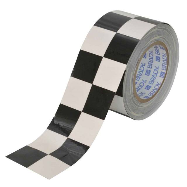 121914 3" X 100' B514 BK/WHITE CHECKERE