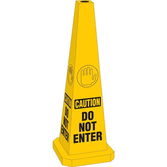 103681 CONE-4SIDE-35H-YL/BK-DO NOT ENTE