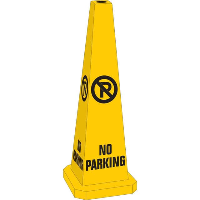 103683 CONE-4SIDE-35H-YL/BK-NO PARKING