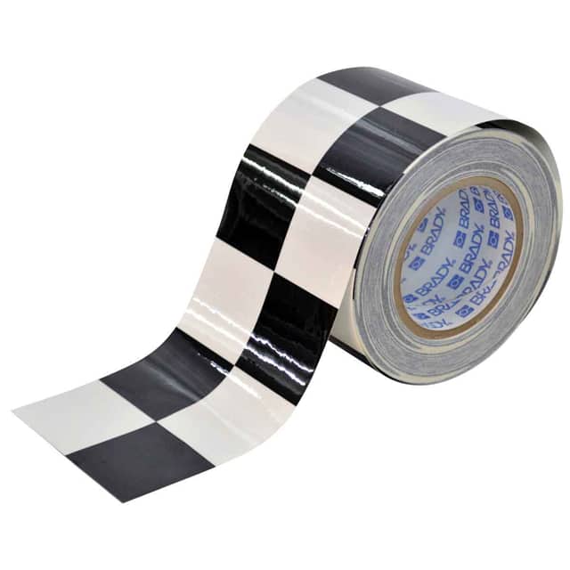 121915 4" X 100' B514 BK/WHITE CHECKERE