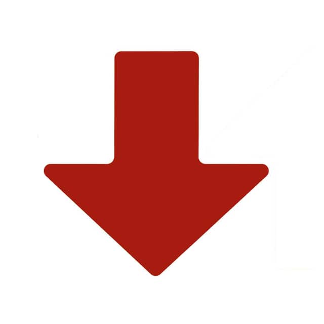 104412 2" X 5" B514 RED FLOOR ARROWS 10