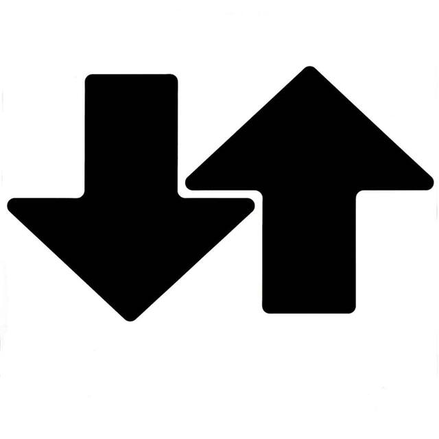 104422 3" X 8" B514 BLACK FLOOR ARROWS
