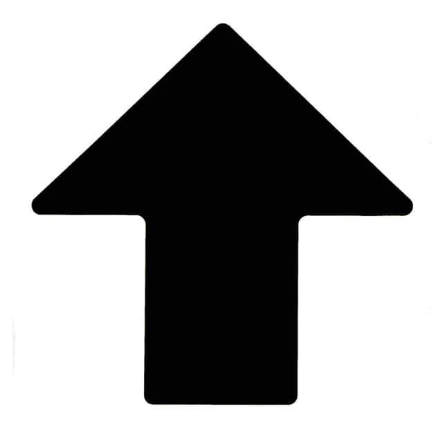 104428 4" X 10" B514 BLK FLOOR ARROWS 1