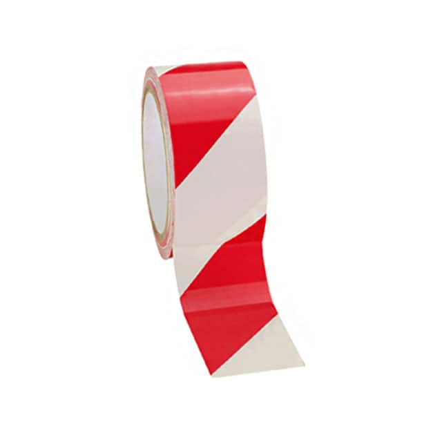 HT2S-RED-WHT TAPE HAZARD ADH RED