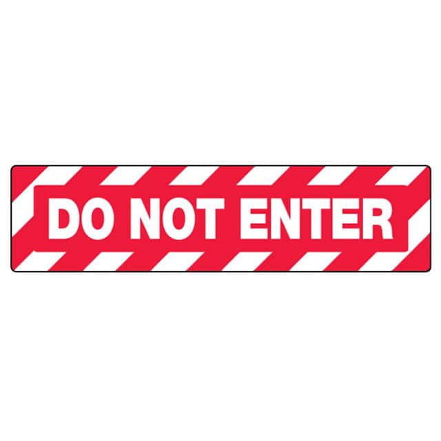 PFM0041 SIGN 24"X6" WHITE/RED