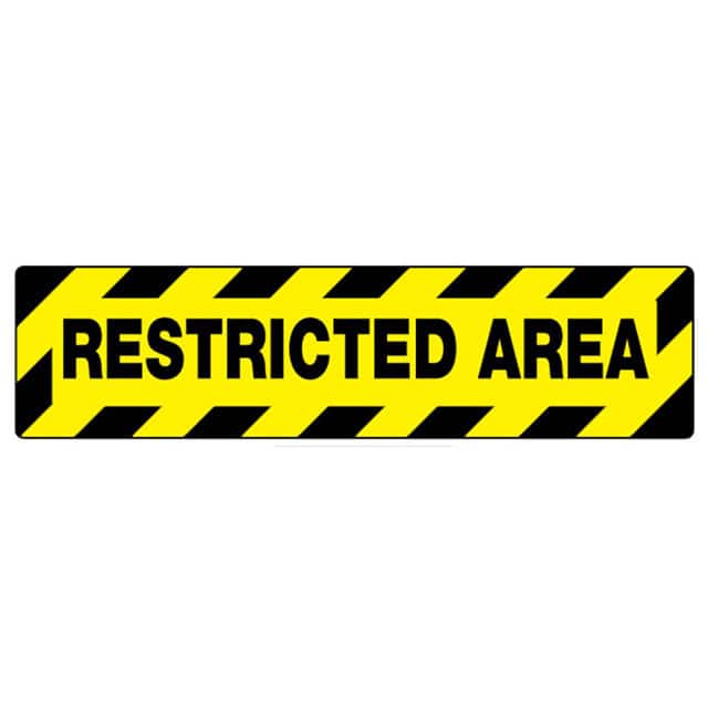 PFM0045 SIGN 24"X6" BLACK/YELLOW