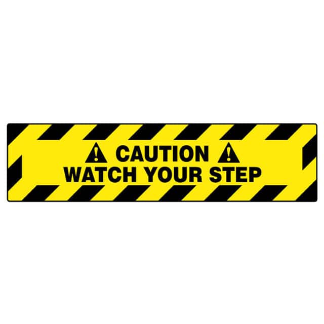 PFM0053 SIGN 24"X6" BLACK/YELLOW