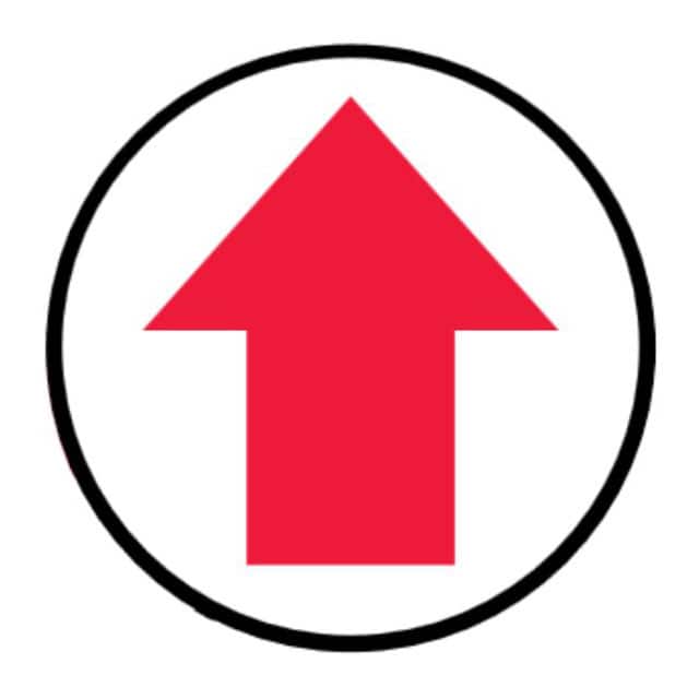 PFM0023 SIGN 17"DIA RED/WHITE