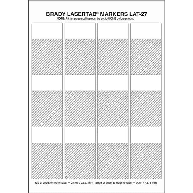 LAT-27-361-1 LABEL 3.167"HX1.875"W (12X84PK)