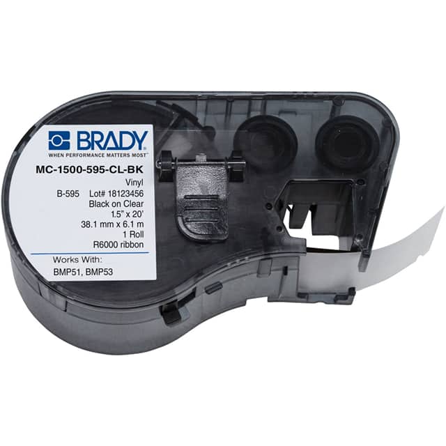 MC-1500-595-CL-BK LABEL 1.5" W X 20' L CLEAR