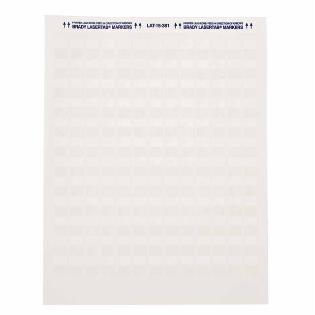 LAT-18-361-1 LABEL 1.33" HX1"W CLR/WH 1=21PCS