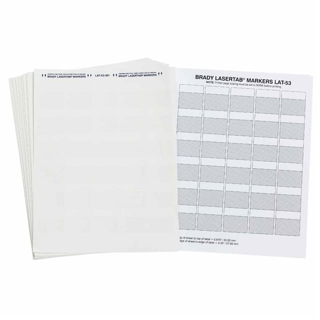 LAT-53-361-1 LABEL 1.5"HX1.5"W CLR/WH 1=34PCS