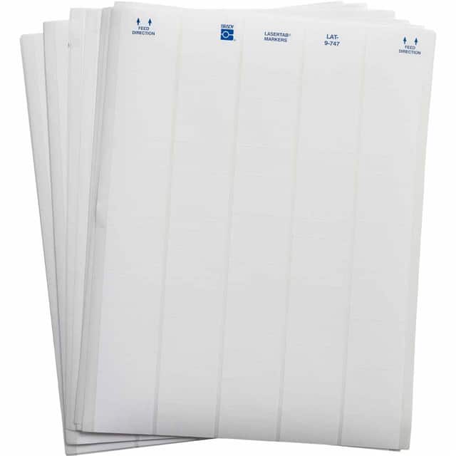 LAT-9-747-10 LABEL 0.25"H X 1.5"W WHT 1=53PCS