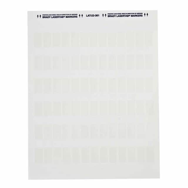 LAT-22-361-5 LABEL 1.5"HX0.5"W CLR/WH 1=65PCS