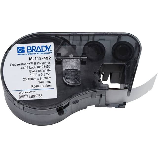 M-118-492 LABEL 1" H X 0.375" W 1=240PCS