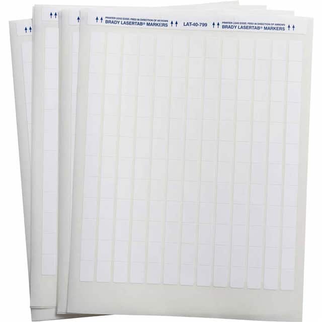 LAT-40-799-1 LABEL 0.75"H X 0.5"W WHT 1=7PCS