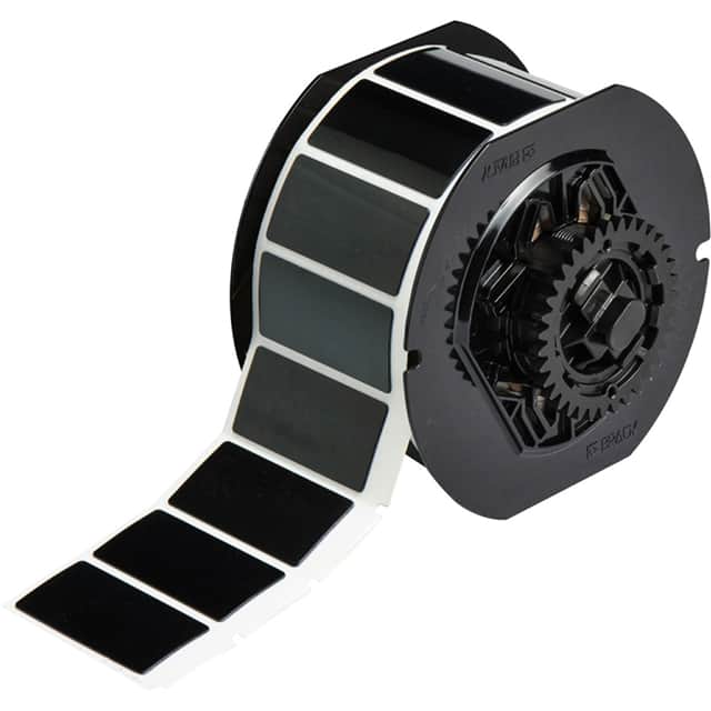 B30EP-173-593-BK LABEL 1" H X 2" W BLACK 1=300PCS