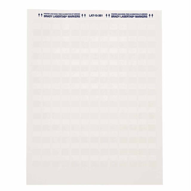 LAT-17-361-2.5 LABEL 1"H X 1"W CLR/WH 1=40PCS