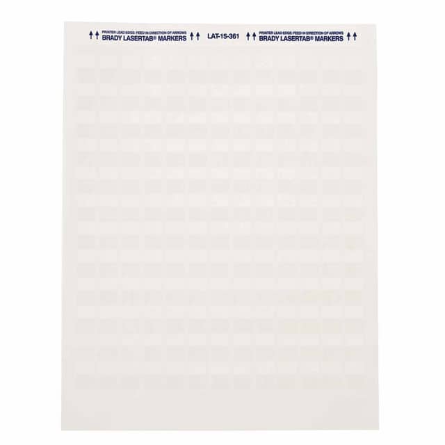 LAT-15-361-1 LABEL 0.75"HX0.5"W CLR/WH 1=7PCS