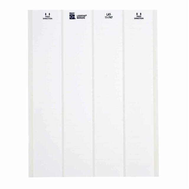 LAT-11-747-5 LABEL 0.375"HX1.875"W WH 1=50PCS