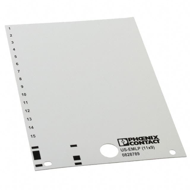 0828789 PLASTIC LABEL CARD WHITE UNLABEL