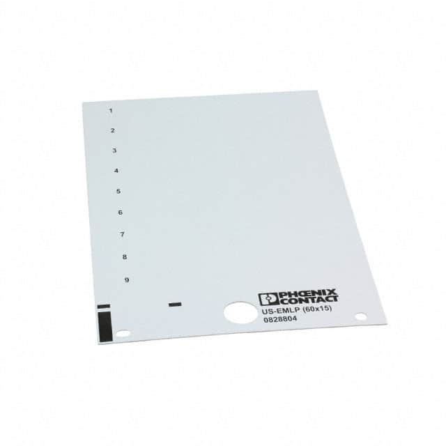 0828804 PLASTIC LABEL CARD WHITE UNLABEL