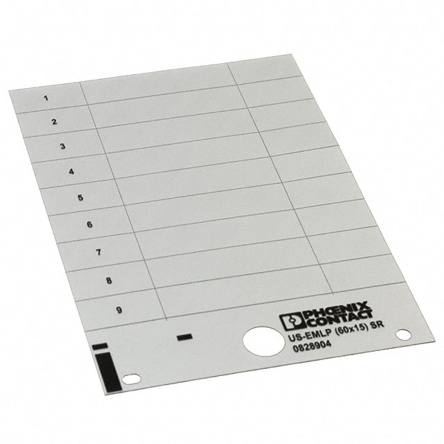0828904 PLASTIC LABEL CARD SILVER