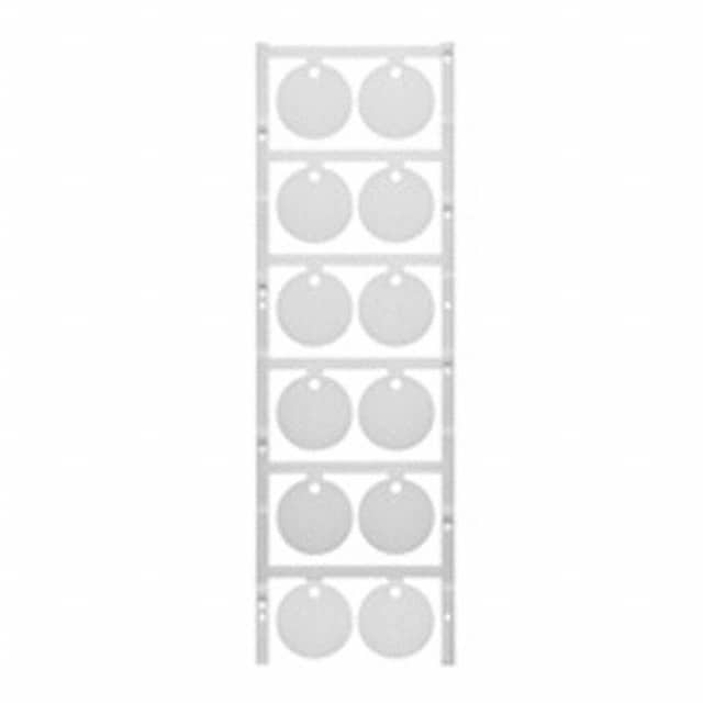 1266120000 LABEL ID/RATINGS 1.18"DIA WHITE