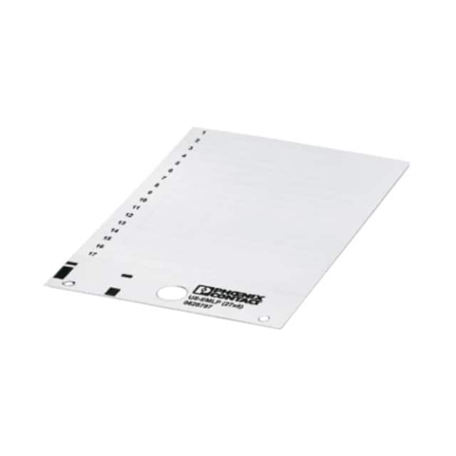 0828797 PLASTIC LABEL CARD WHITE UNLABEL