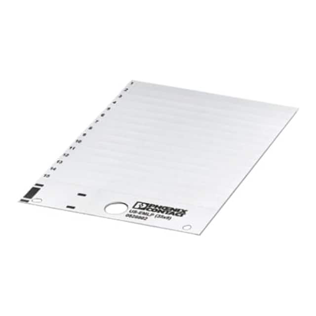 0828802 PLASTIC LABEL CARD WHITE UNLABEL