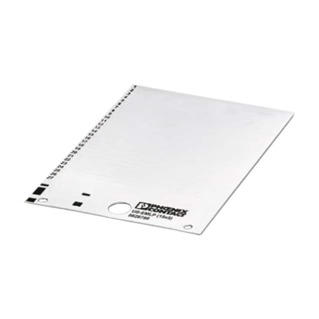 0828790 PLASTIC LABEL CARD WHITE UNLABEL