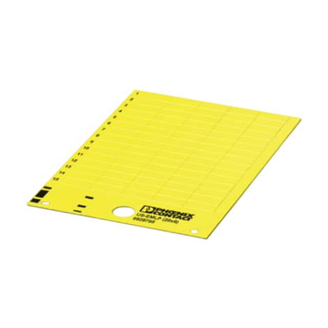 0828883 PLASTIC LABEL CARD YELLOW