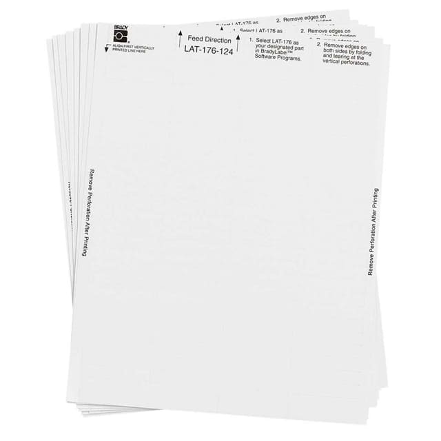 LAT-176-124 LABEL, 0.375 IN H X 1.975 IN W
