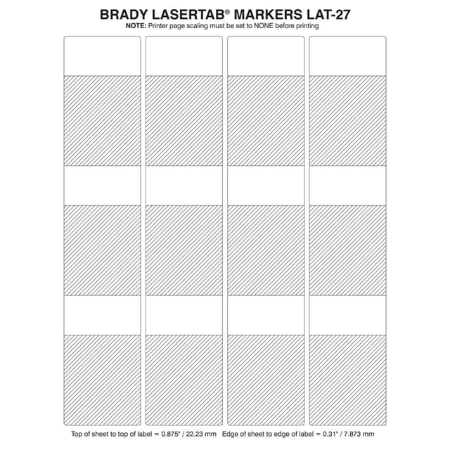 LAT-27-361-0.25 LABEL, 3.167 IN H X 1.875 IN W