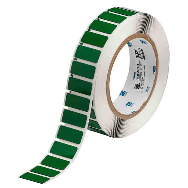 THTEP-171-593-.5GN LABEL, 0.49 IN H X 1.06 IN W