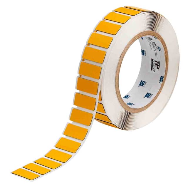 THTEP-171-593-.5YL LABEL, 0.49 IN H X 1.06 IN W