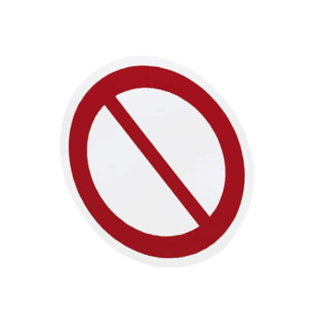 1014225 SIGN ID RATINGS 1.97"DIA RED/WHT