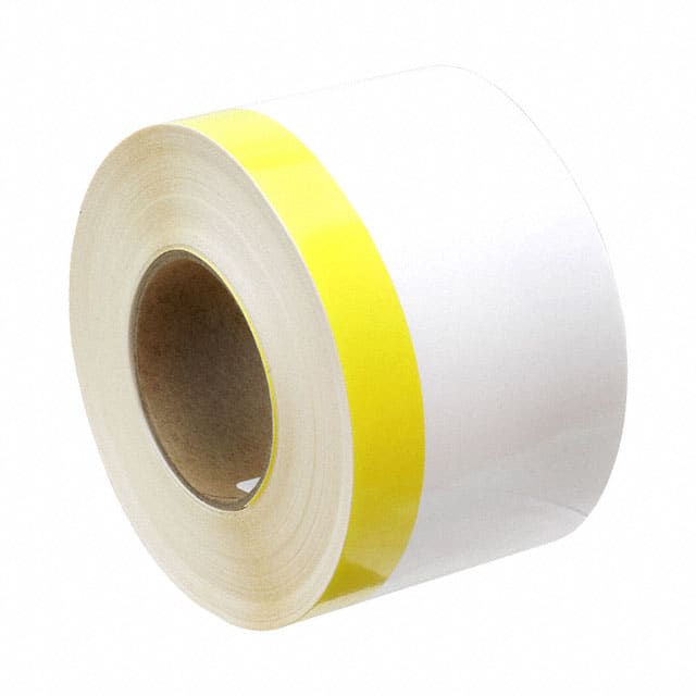 558-00331 YELLOW STRIPE LABEL, 3" 1/RL