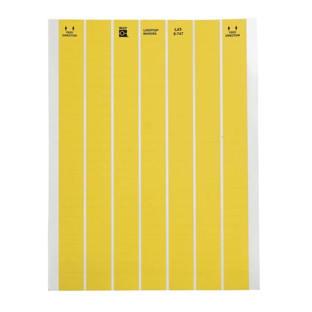 LAT-8-747-10-YL LABEL, 0.375 IN H X 1 IN W