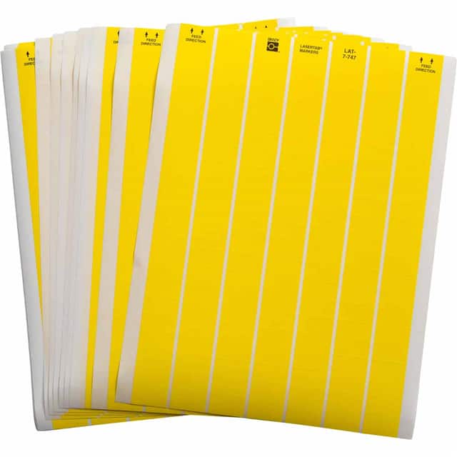 LAT-7-747-10-YL LABEL, 0.5 IN H X 1 IN W