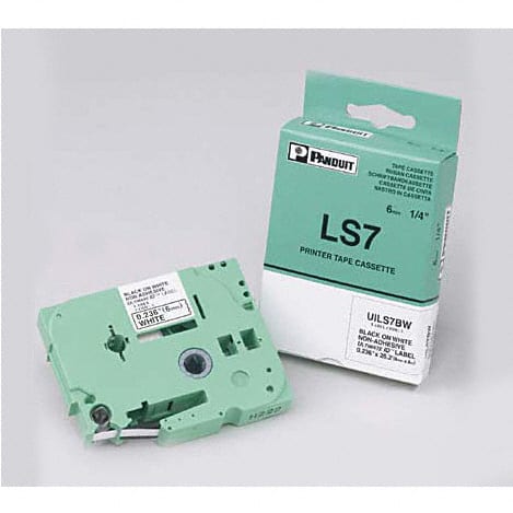 LS7-25-1 TAPE LAM 1/4"X 26.2' BLK ON WHT