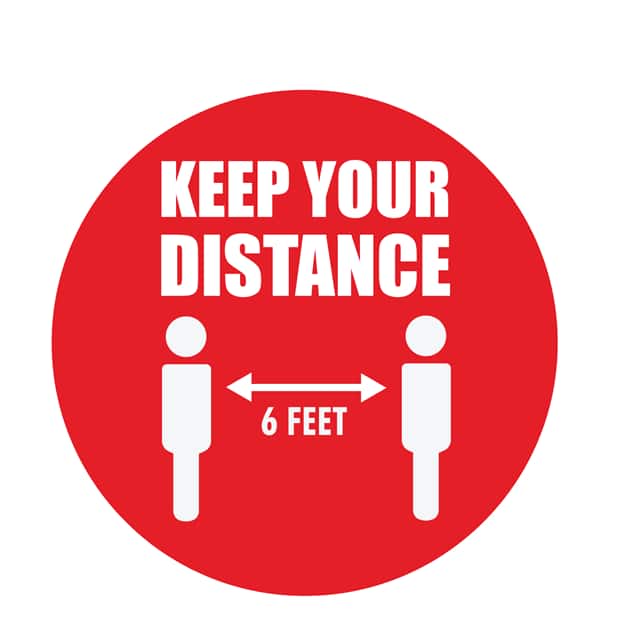 3M 3662-10 KEEP DISTANCE KEEP YOUR DISTANCE 7.5" 1=1PC