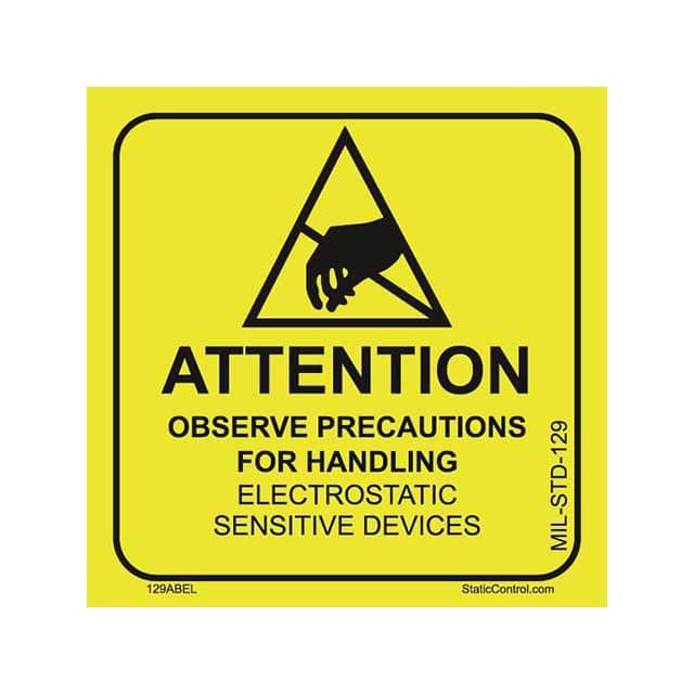 129LABEL LABEL ESD/STATIC 2"X2" 500PC