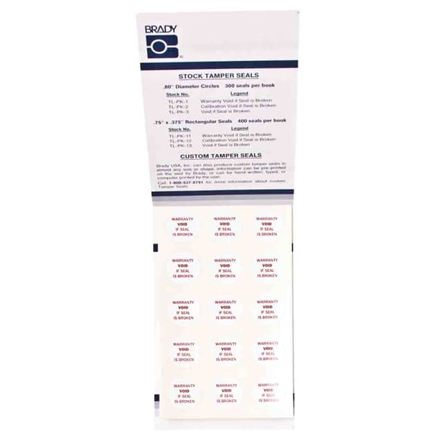 TL-PK-1 TAMPER SEAL LABELS 480PCS
