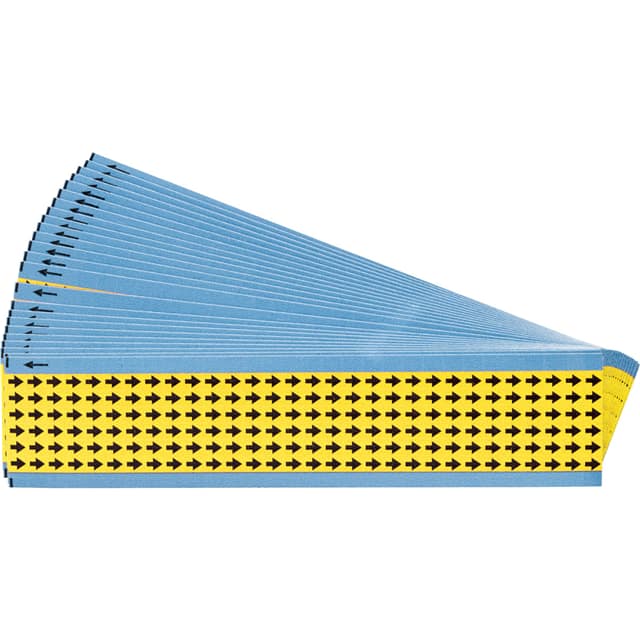 EIA-3025-YL-PK LABEL YELLOW ON BLACK 1=25PCS