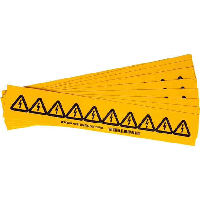 60191 LABEL BLACK ON YELLOW 1=10PCS
