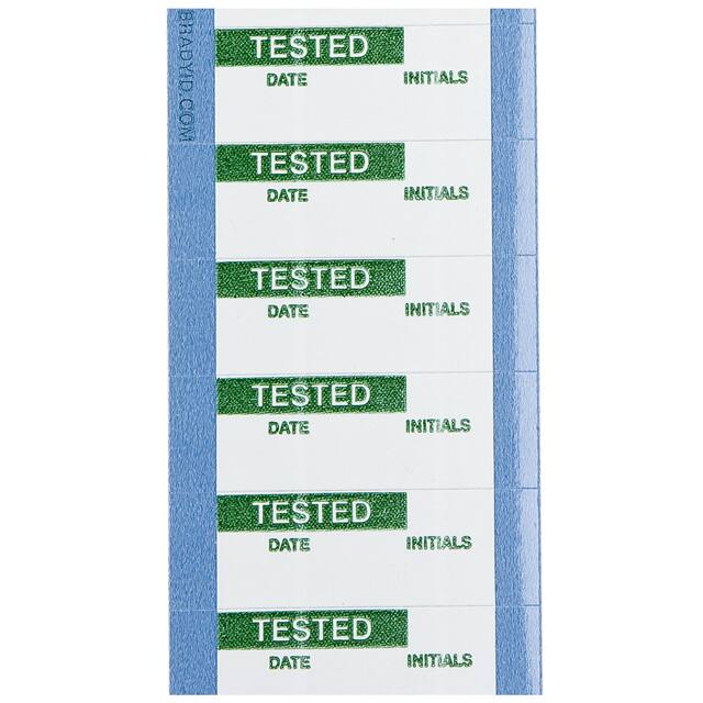 WO-38-PK LABEL GREEN ON WHITE 1=25PCS