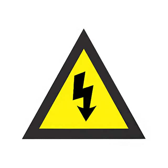 WL33Y LABL ELEC WARN 4.5" BLK/YL 50/PK