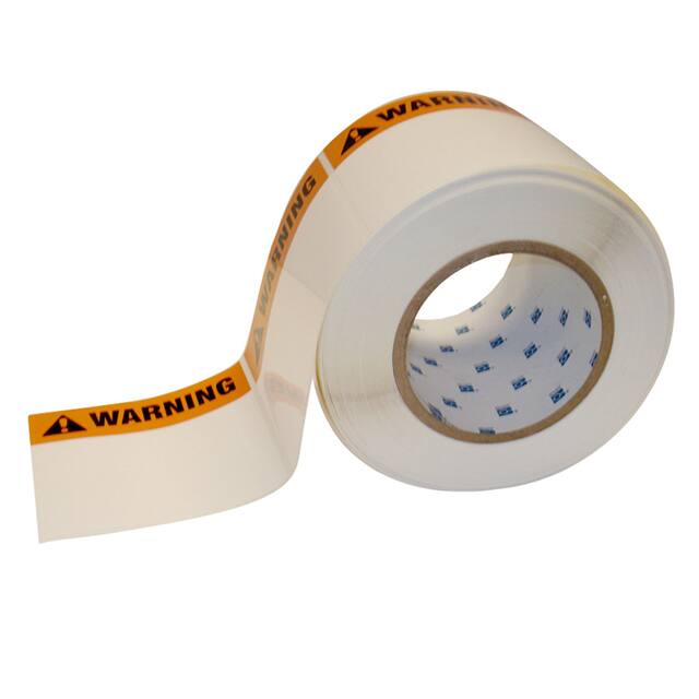 THTEL-161-483-1-WA LABEL 4" H X 4" W BK/ORG 1=1ROLL